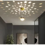 Pendente De Teto Céu Estrelado Luz Projeção Preto Cinza LEDPEN